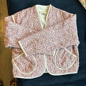 Pink Floral Quilted Jacket